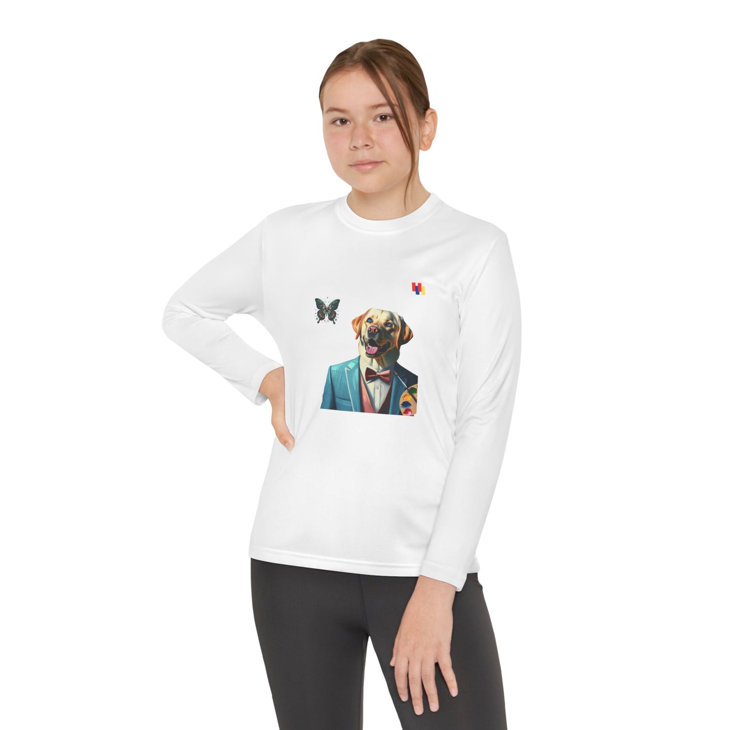 Paws Claws Youth Dog-Themed Long Sleeve Tee - Fun Gift for Animal Lovers, Perfect for Everyday Wear