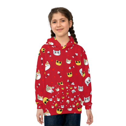 Adorable Cat Hoodie for Kids - Cozy Animal Print Sweatshirt That Kids Love