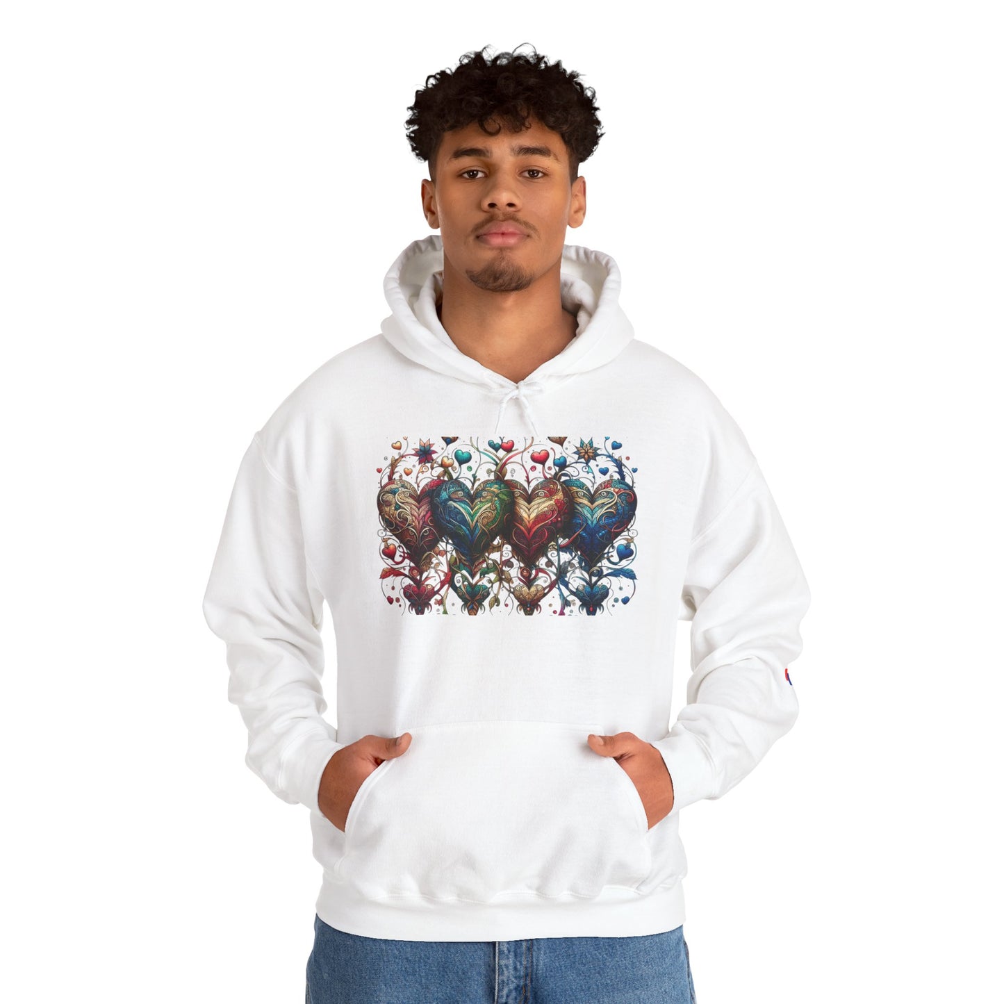 Love-Struck Hearts Hoodie - Ultra-Soft Unisex Comfort That Steals Hearts
