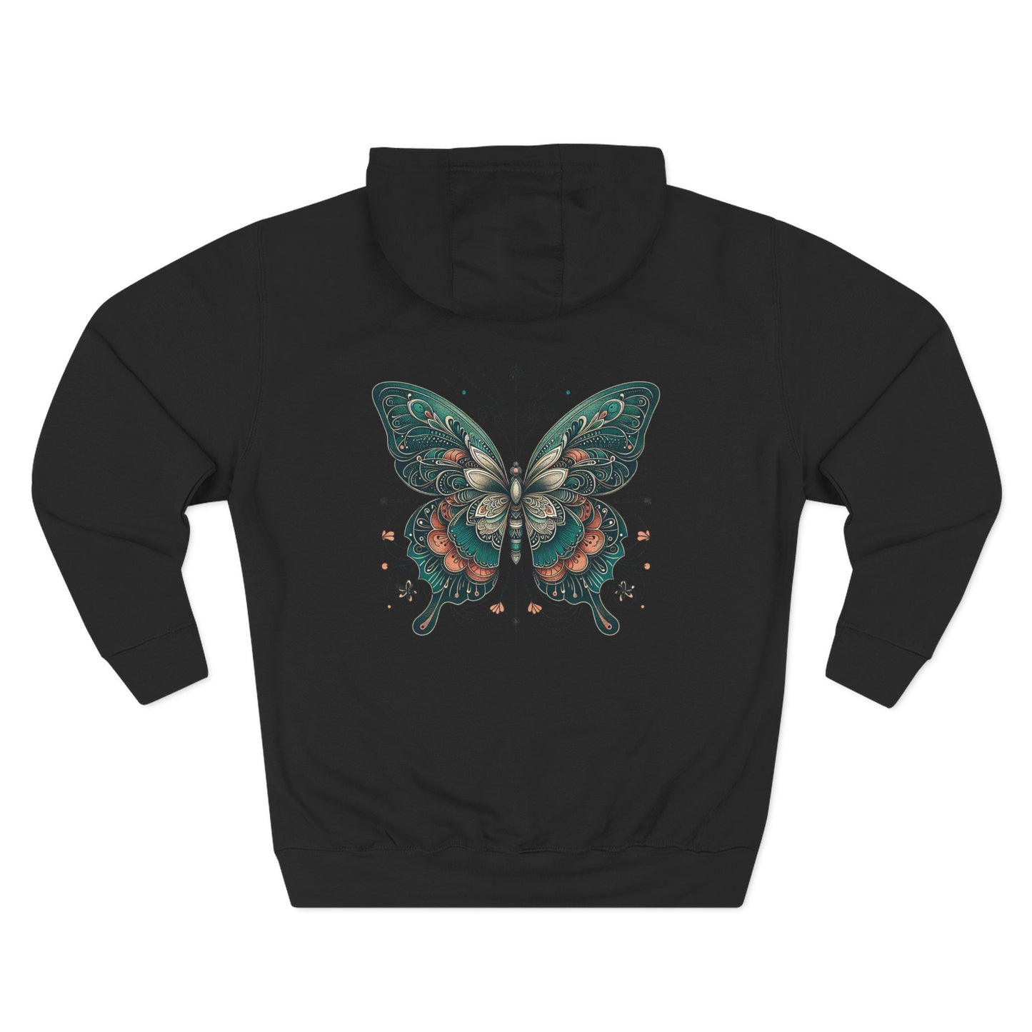 Boho Butterfly Hoodie | Cozy Fleece Unisex Sweatshirt for Nature Lovers | Stylish Spring Layering