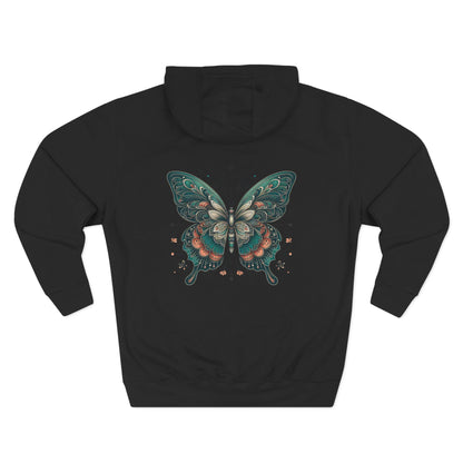 Boho Butterfly Hoodie | Cozy Fleece Unisex Sweatshirt for Nature Lovers | Stylish Spring Layering