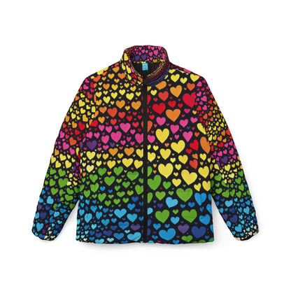 Heart Print Puffer Jacket - Cozy Winter Style That Steals Hearts