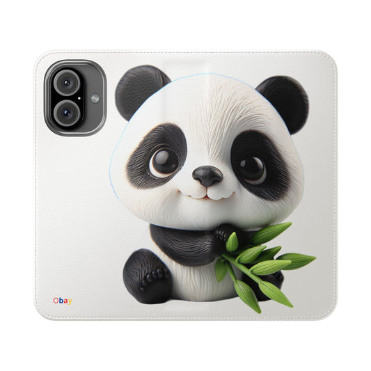 PandaPal Cute Panda Flip Case - Stylish Protection for Kids' Phones, Perfect Gift for Animal Lovers