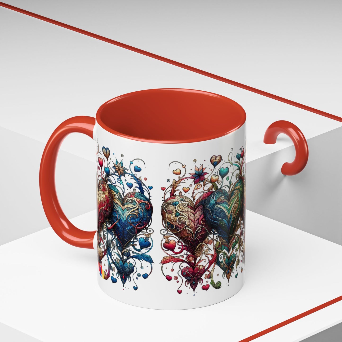 Romantic Heart Coffee Mug - Perfect for Coffee Lovers