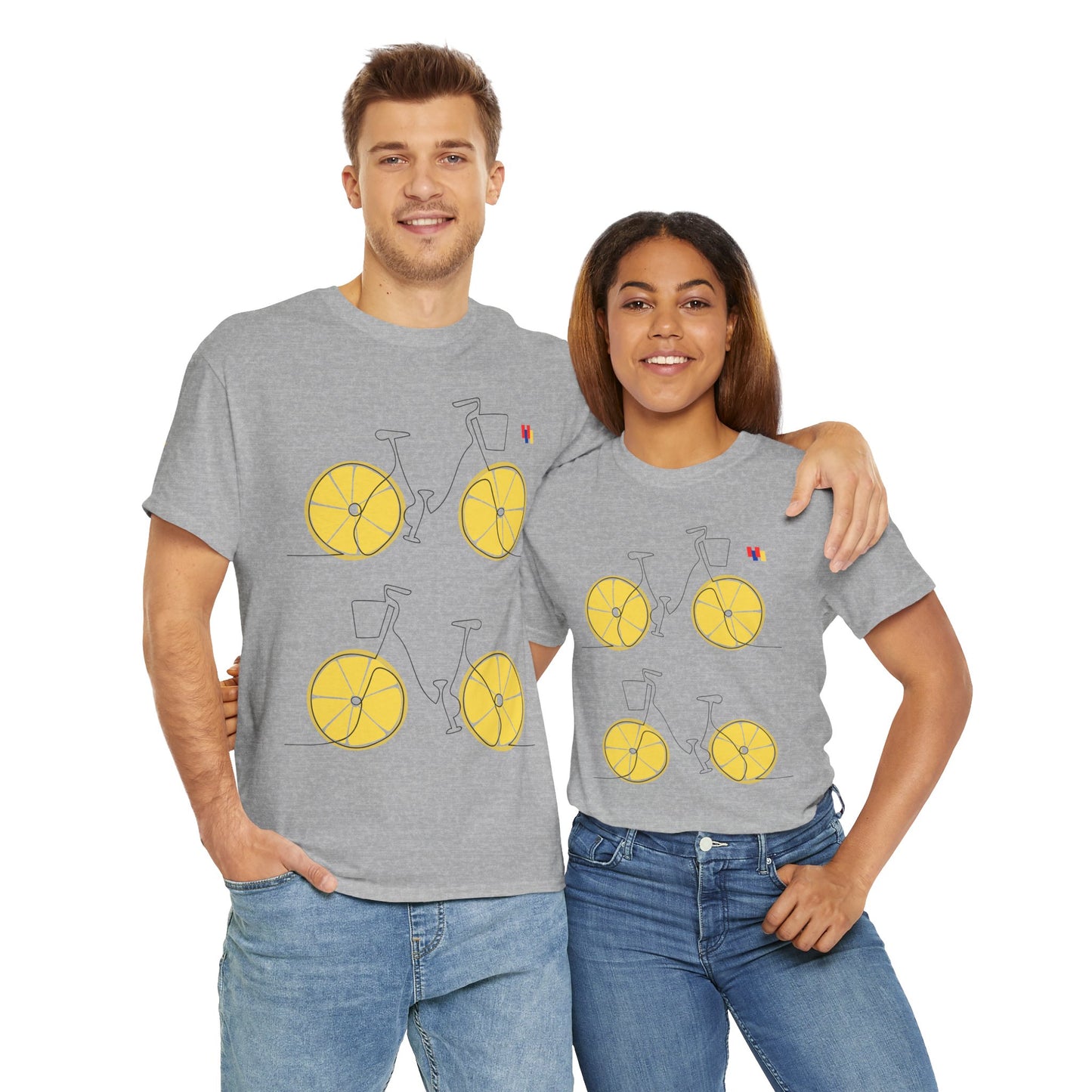 Lemon Bicycle Unisex Heavy Cotton Tee - Fun Graphic Shirt for Cyclists