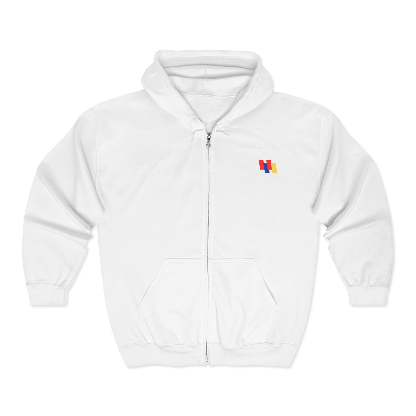 Vibrant Unisex Full Zip Hoodie - Cozy Outdoor Jacket with Colorful Style for Layering