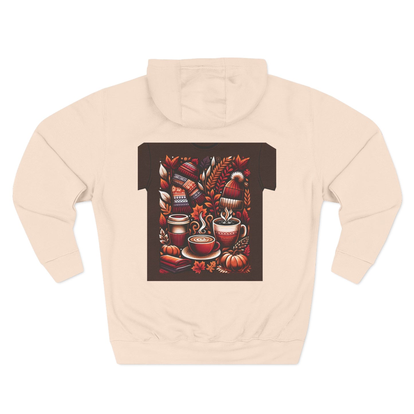 Ultimate Cozy Autumn Hoodie - Three-Panel Fleece Design Perfect for Fall & Thanksgiving