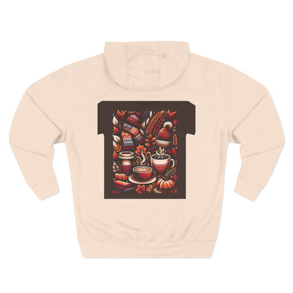 Ultimate Cozy Autumn Hoodie - Three-Panel Fleece Design Perfect for Fall & Thanksgiving