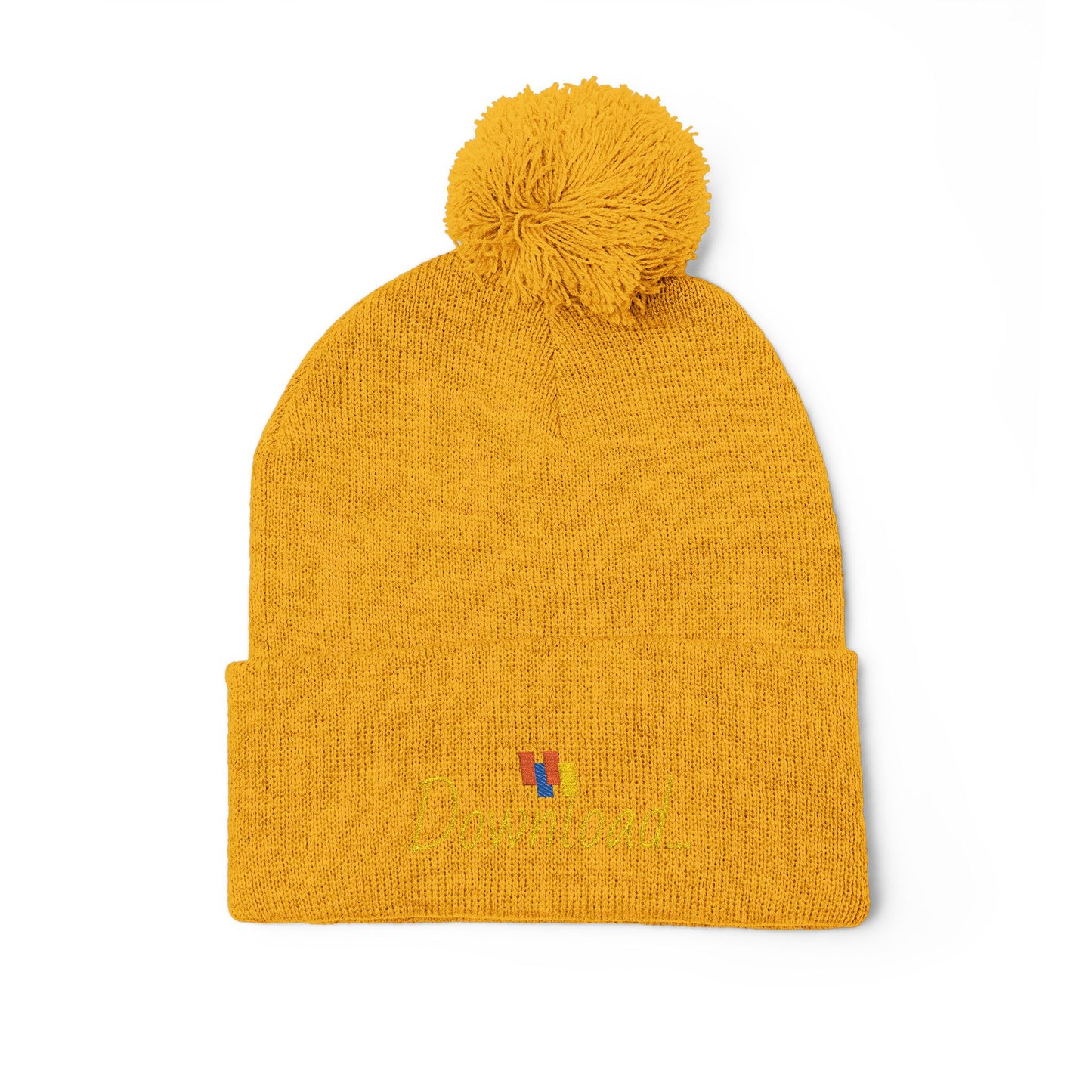 Premium Embroidered Pom-Pom Winter Beanie - Cozy Knit Cap for Ultimate Warmth & Style
