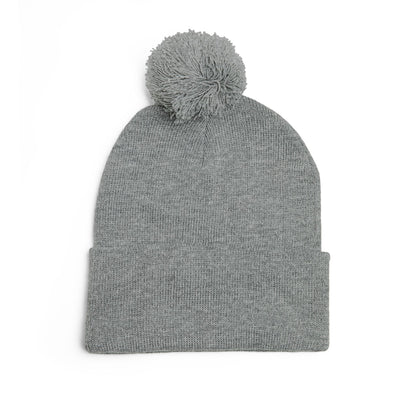 Premium Embroidered Pom-Pom Winter Beanie - Cozy Knit Cap for Ultimate Warmth & Style