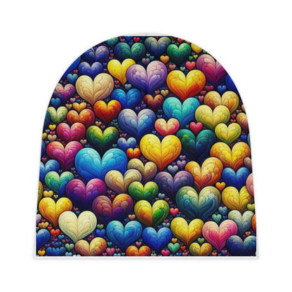 Adorable Heart Baby Beanie - Soft All-Over Print Newborn Hat | Perfect Baby Shower Gift