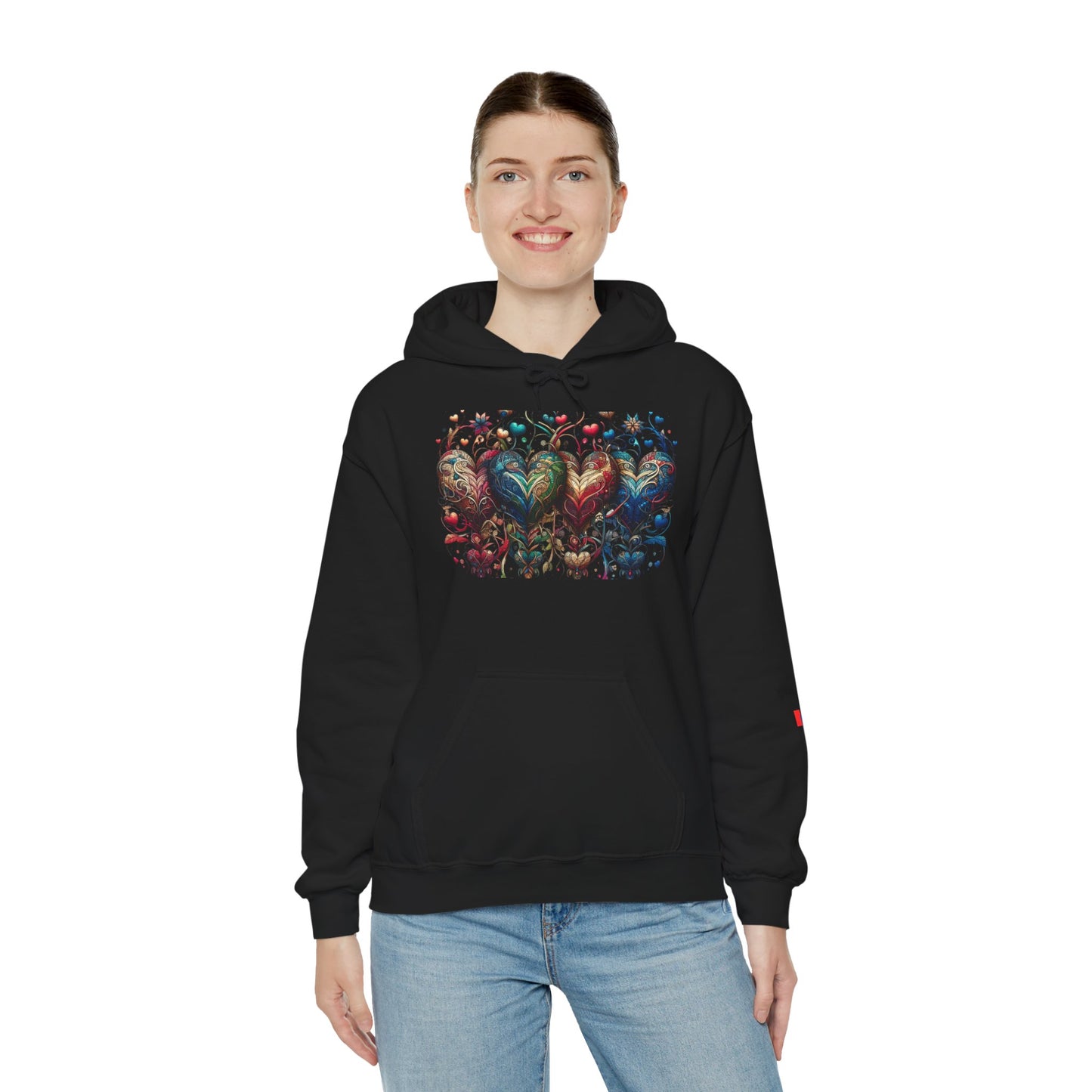 Love-Struck Hearts Hoodie - Ultra-Soft Unisex Comfort That Steals Hearts