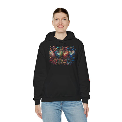 Love-Struck Hearts Hoodie - Ultra-Soft Unisex Comfort That Steals Hearts