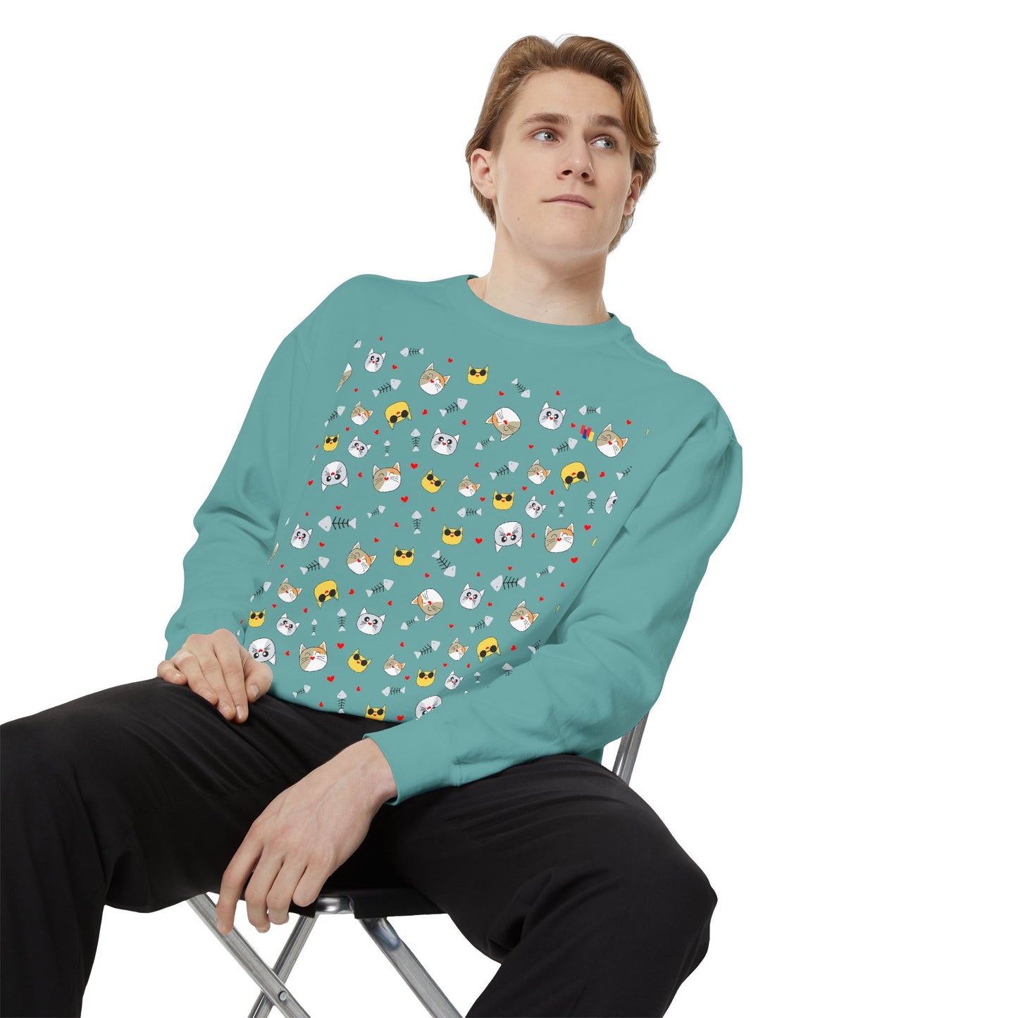 Adorable Cat Lover's Dream Sweatshirt - Ultra-Cozy Unisex Design