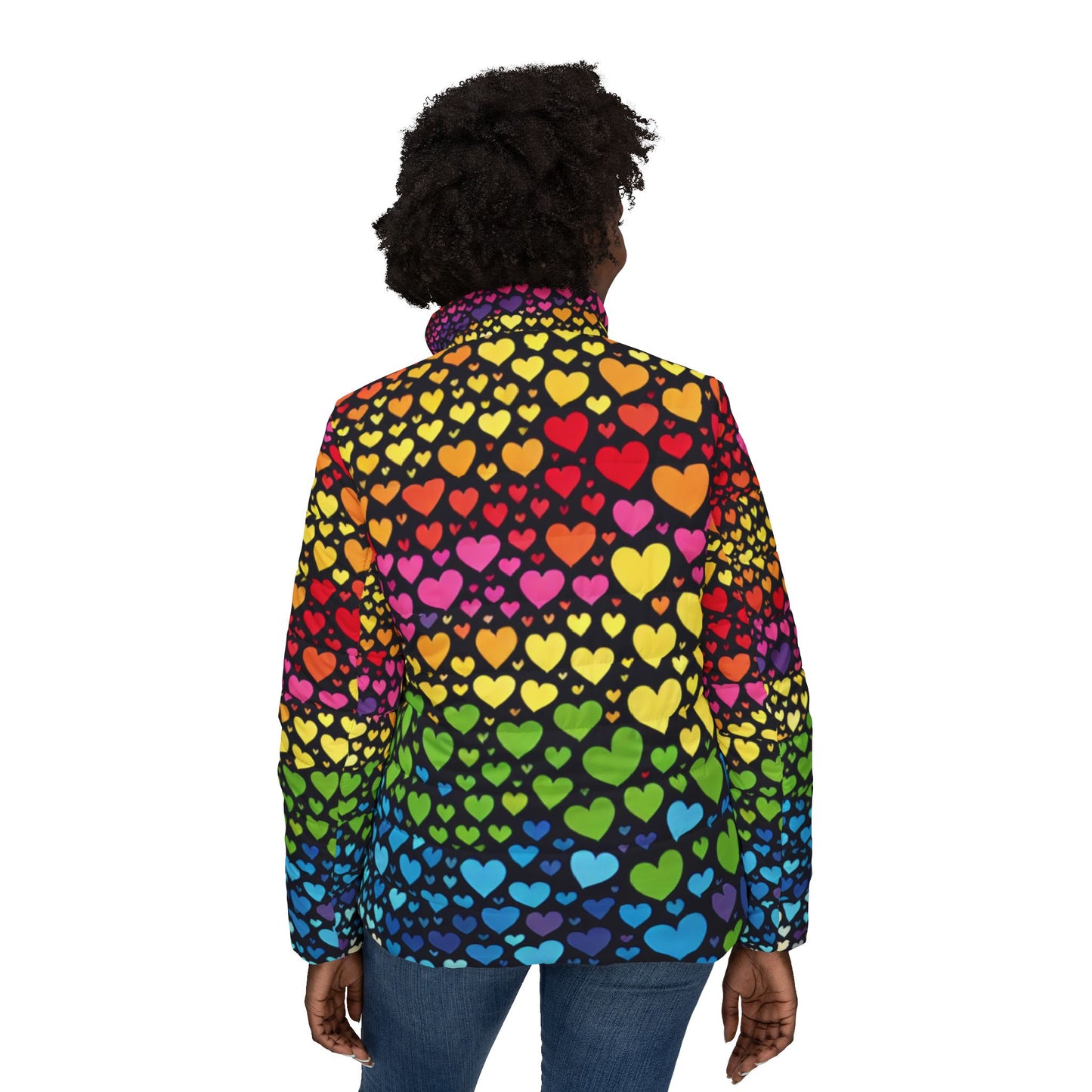 Heart Print Puffer Jacket - Cozy Winter Style That Steals Hearts