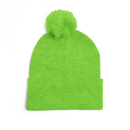 Premium Embroidered Pom-Pom Winter Beanie - Cozy Knit Cap for Ultimate Warmth & Style
