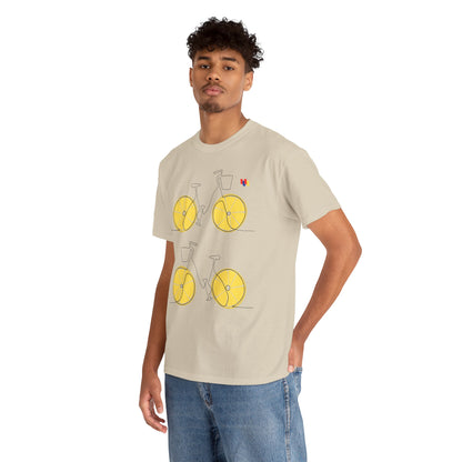 Lemon Bicycle Unisex Heavy Cotton Tee - Fun Graphic Shirt for Cyclists