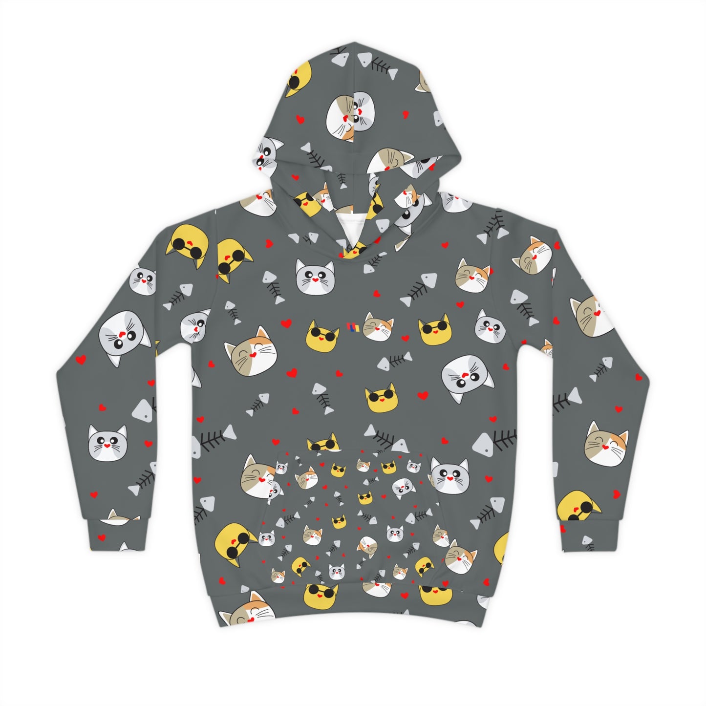 Dark Gray Kids Hoodie - Nature Design | Cozy Children's Pullover for Boys & Girls
