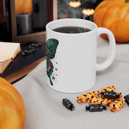 Obay Butterfly Ceramic Mug - Stunning Teal Design for Nature Lovers & Tea Enthusiasts
