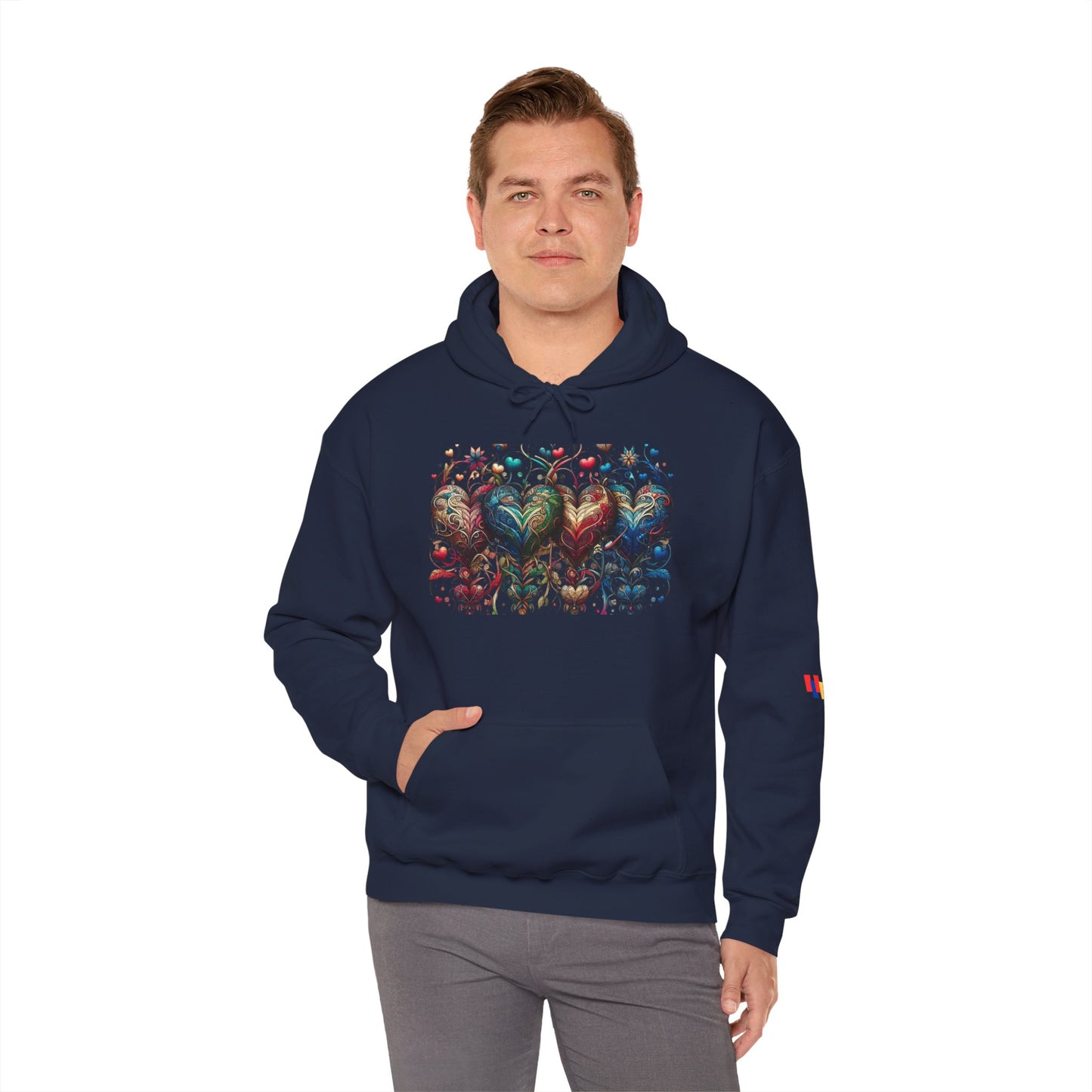 Love-Struck Hearts Hoodie - Ultra-Soft Unisex Comfort That Steals Hearts