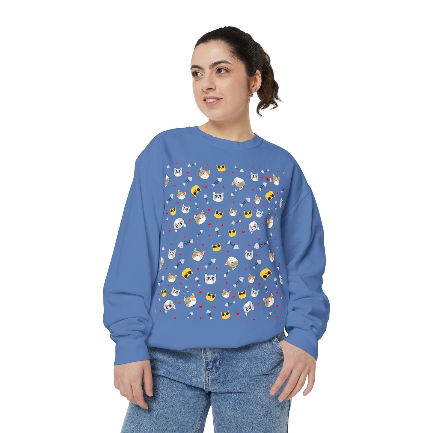 Adorable Cat Lover's Dream Sweatshirt - Ultra-Soft Garment-Dyed Comfort