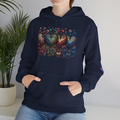 Love-Struck Hearts Hoodie - Ultra-Soft Unisex Comfort That Steals Hearts