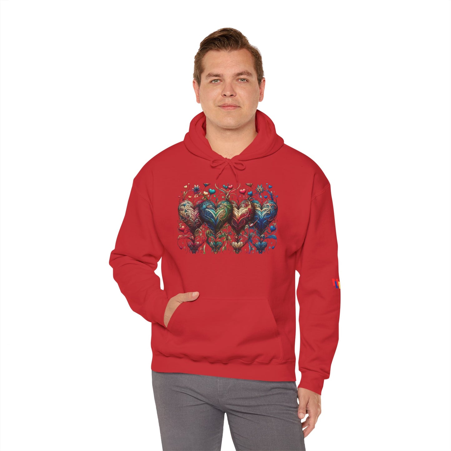 Love-Struck Hearts Hoodie - Ultra-Soft Unisex Comfort That Steals Hearts