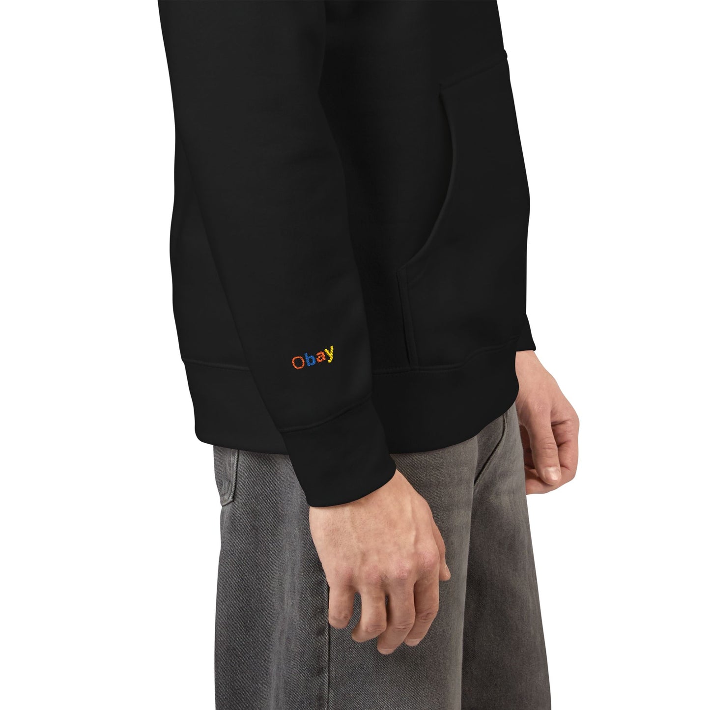 Obay Soft Peach Embroidered Fleece Hoodie | Cozy Unisex Layer for Spring Style & Everyday Comfort