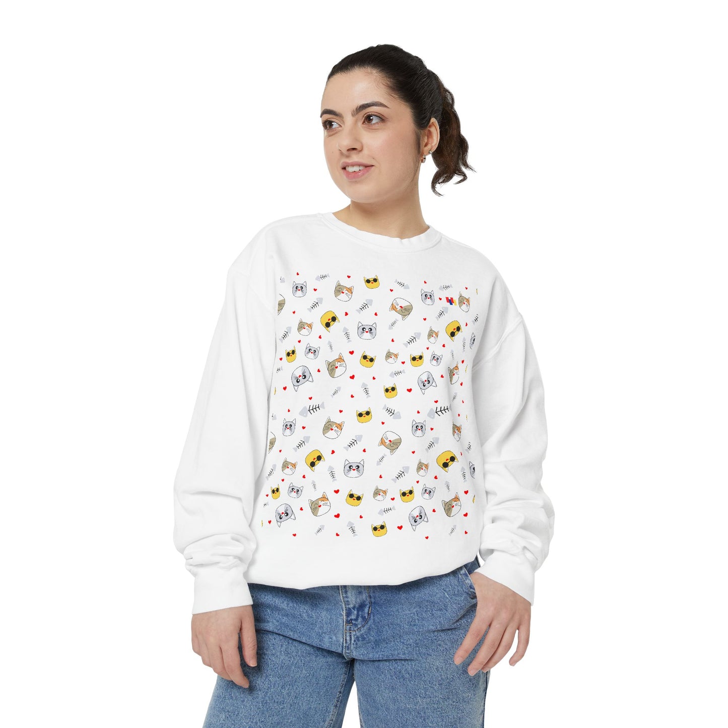 Adorable Cat Lover's Dream Sweatshirt - Ultra-Cozy Unisex Design