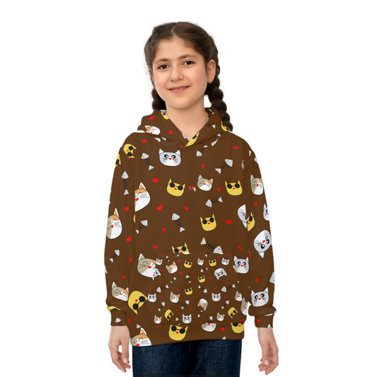 Adorable Cat Hoodie for Kids - Super Soft & Cozy Animal Print Sweatshirt
