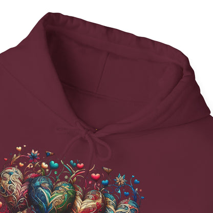 Love-Struck Hearts Hoodie - Ultra-Soft Unisex Comfort That Steals Hearts