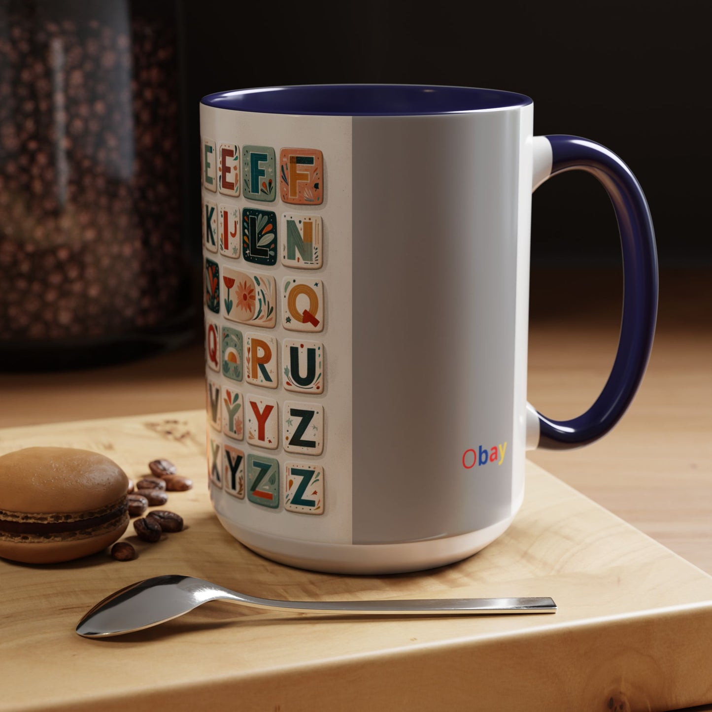 Obay Charming Coffee Mug with Alphabet Design