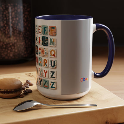Obay Charming Coffee Mug with Alphabet Design
