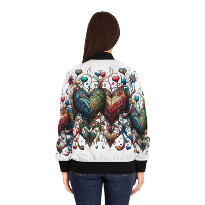 Colorful Heart Bomber Jacket - Turn Heads & Steal Hearts!