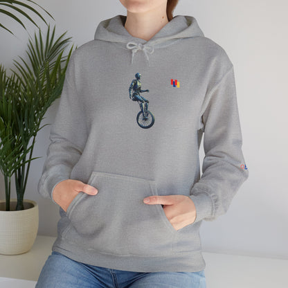 Unicyclist Art Hoodie - Cozy Unisex Sweatshirt, Perfect Everyday Casual Wear