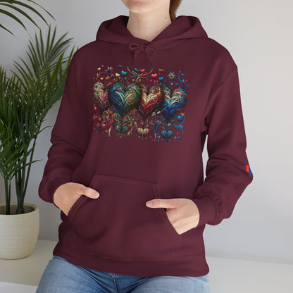 Love-Struck Hearts Hoodie - Ultra-Soft Unisex Comfort That Steals Hearts