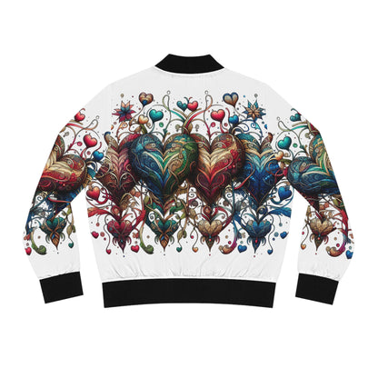 Colorful Heart Bomber Jacket - Turn Heads & Steal Hearts!