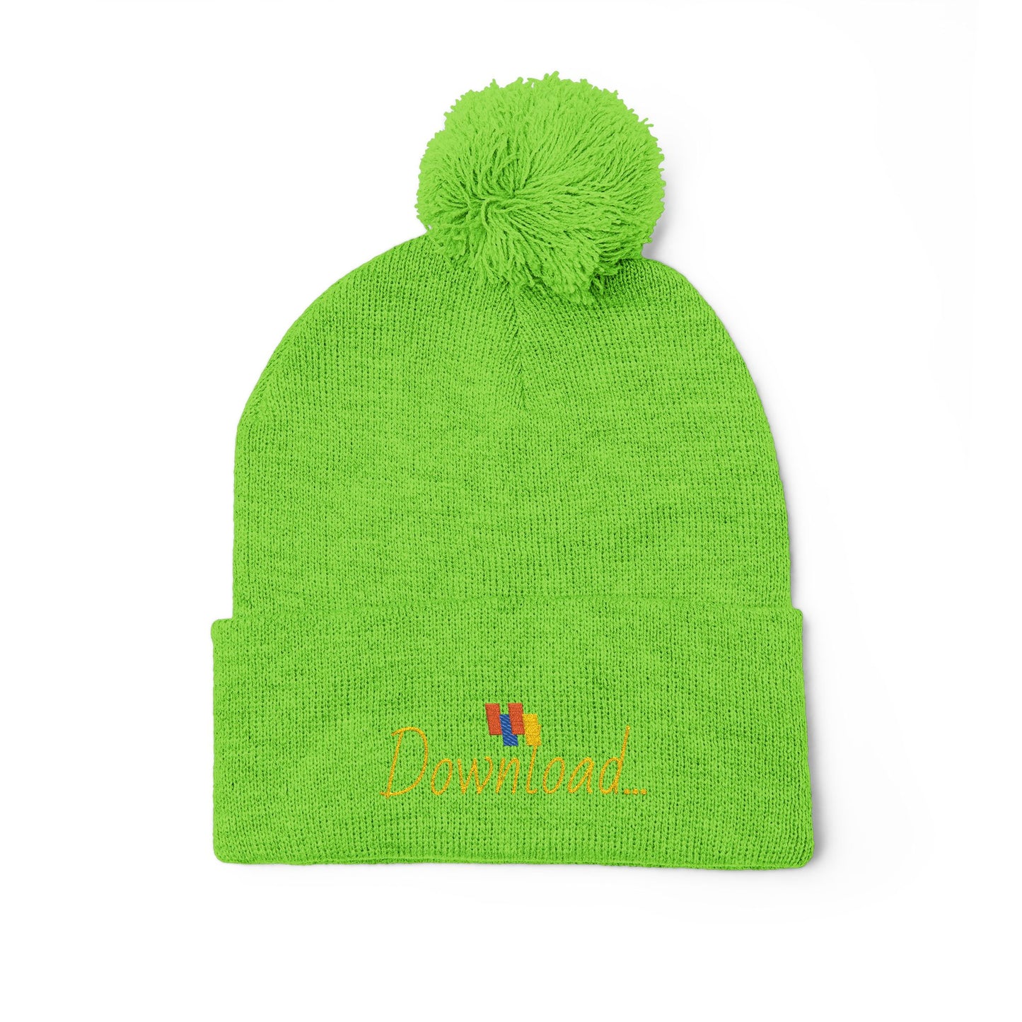 Premium Embroidered Pom-Pom Winter Beanie - Cozy Knit Cap for Ultimate Warmth & Style