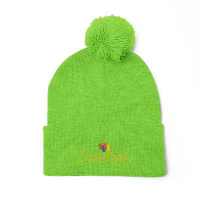 Premium Embroidered Pom-Pom Winter Beanie - Cozy Knit Cap for Ultimate Warmth & Style