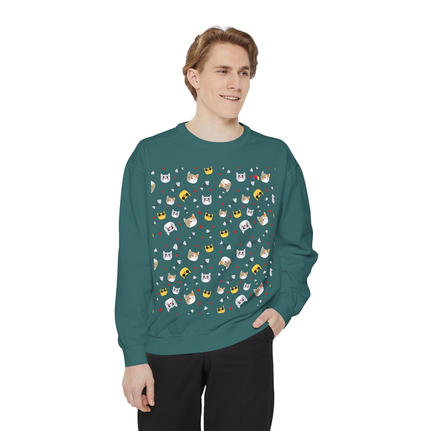 Adorable Cat Lover's Dream Sweatshirt - Ultra-Cozy Unisex Design