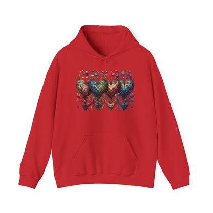 Love-Struck Hearts Hoodie - Ultra-Soft Unisex Comfort That Steals Hearts