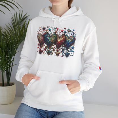 Love-Struck Hearts Hoodie - Ultra-Soft Unisex Comfort That Steals Hearts