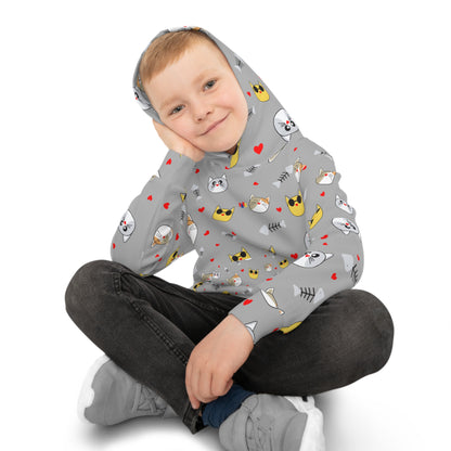 Vibrant Silver Kids Hoodie - Ultra-Soft Premium Cotton Pullover