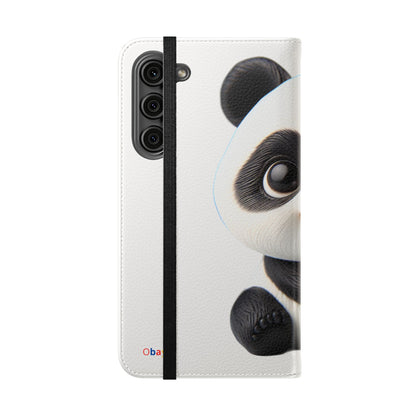 PandaPal Cute Panda Flip Case - Stylish Protection for Kids' Phones, Perfect Gift for Animal Lovers