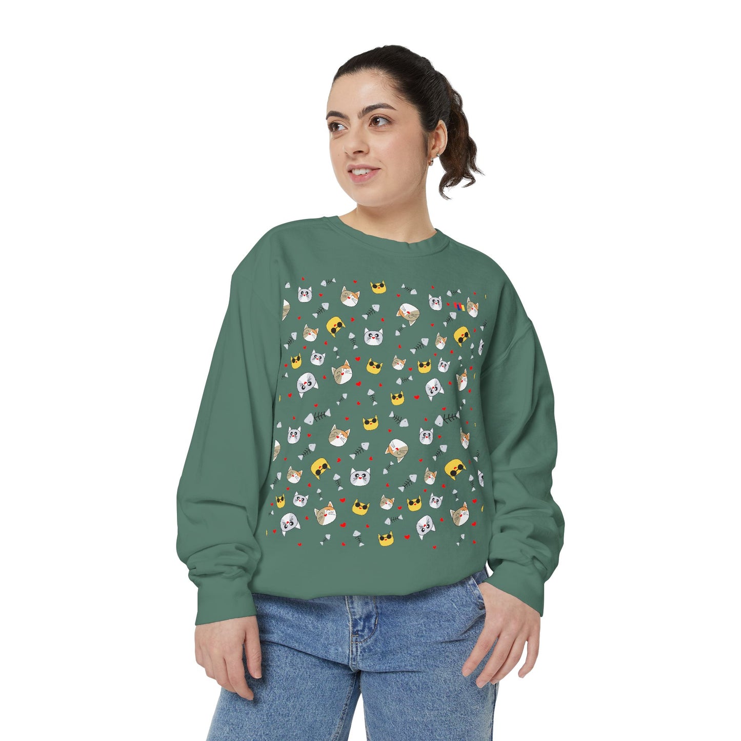 Adorable Cat Lover's Dream Sweatshirt - Ultra-Cozy Unisex Design