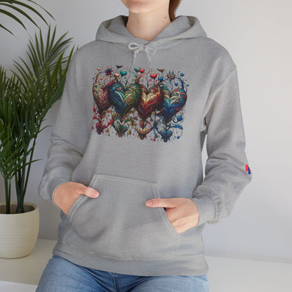 Love-Struck Hearts Hoodie - Ultra-Soft Unisex Comfort That Steals Hearts