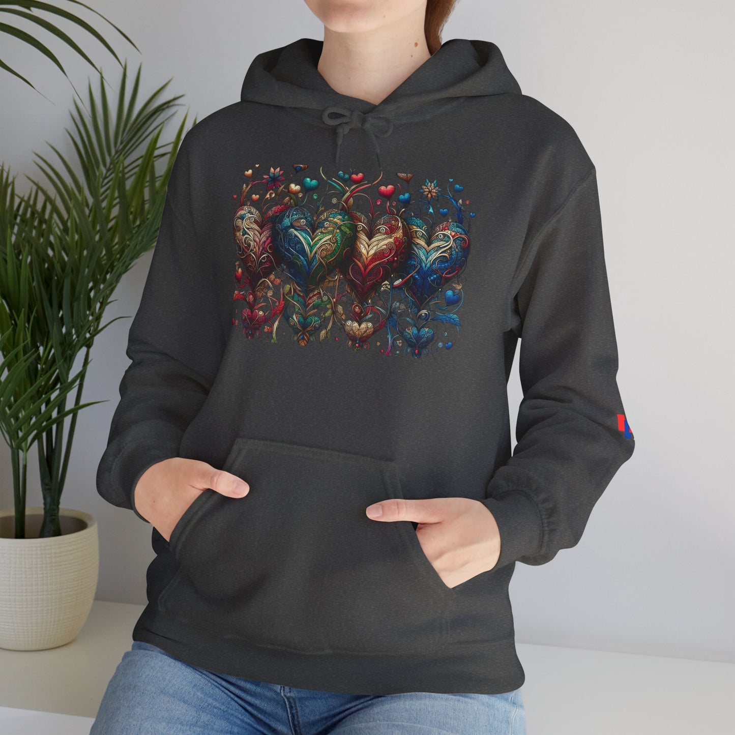 Love-Struck Hearts Hoodie - Ultra-Soft Unisex Comfort That Steals Hearts