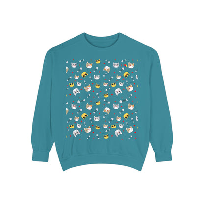 Adorable Cat Lover's Dream Sweatshirt - Ultra-Soft Garment-Dyed Comfort