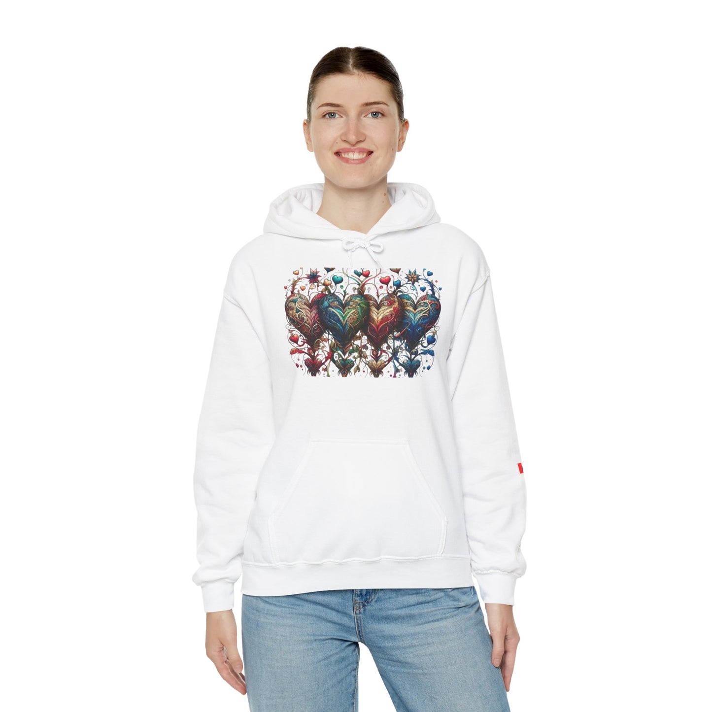 Love-Struck Hearts Hoodie - Ultra-Soft Unisex Comfort That Steals Hearts