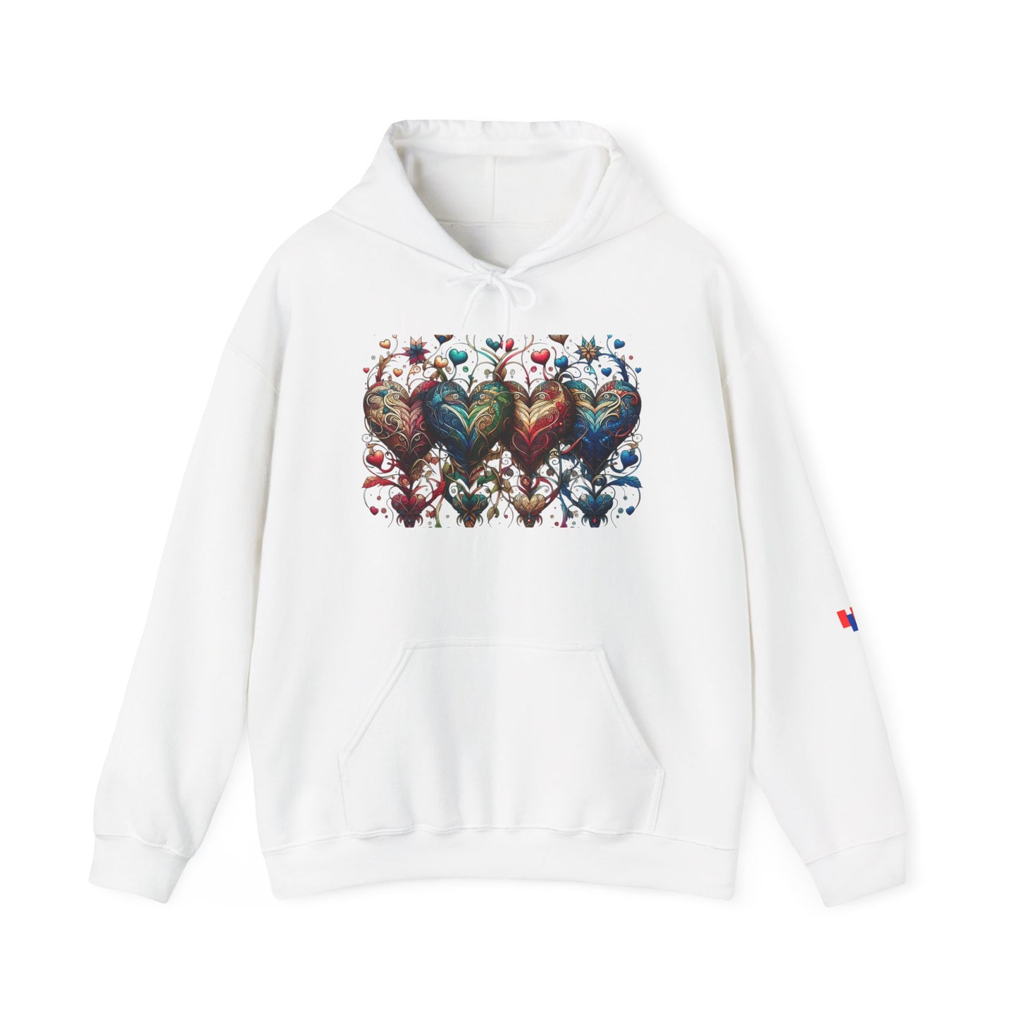 Love-Struck Hearts Hoodie - Ultra-Soft Unisex Comfort That Steals Hearts